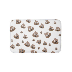 Niedlich kacken Sie Emoji Muster Badematte
