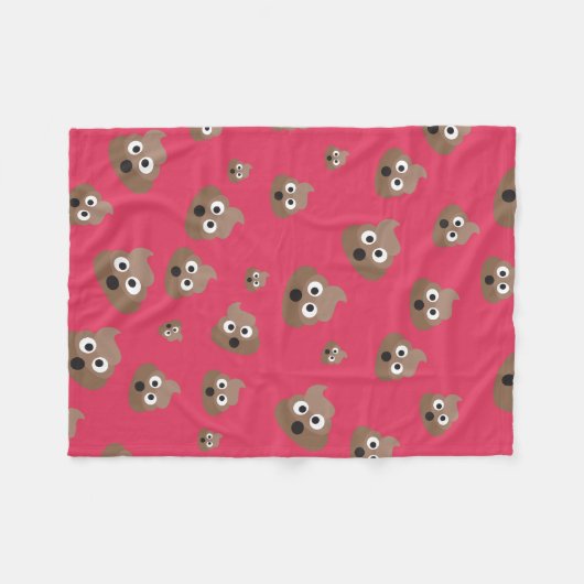 Niedlich kacken Sie Emoji Muster Fleecedecke (Vorderseite (Horizontal))