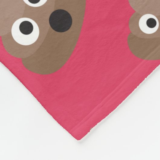 Niedlich kacken Sie Emoji Muster Fleecedecke (Ecke)