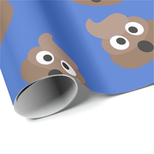 Niedlich kacken Sie Emoji Muster Geschenkpapier (Rolleneckpunkt)