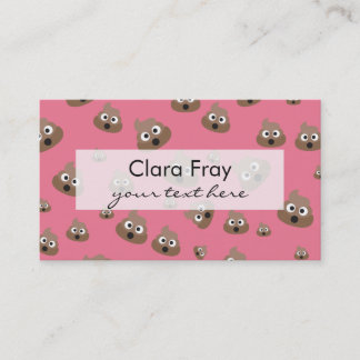 Niedlich kacken Sie Emoji Muster Visitenkarte