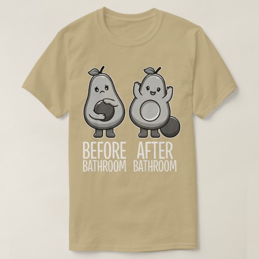 Niedlich Kackend Avocado für Männer Frauen, Vegan, T-Shirt (Design vorne)