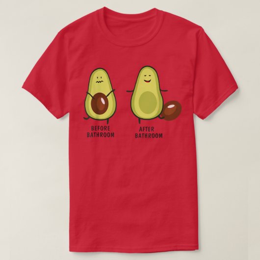 Niedlich Kackend Avocado für Männer Frauen, Vegan, T-Shirt (Design vorne)