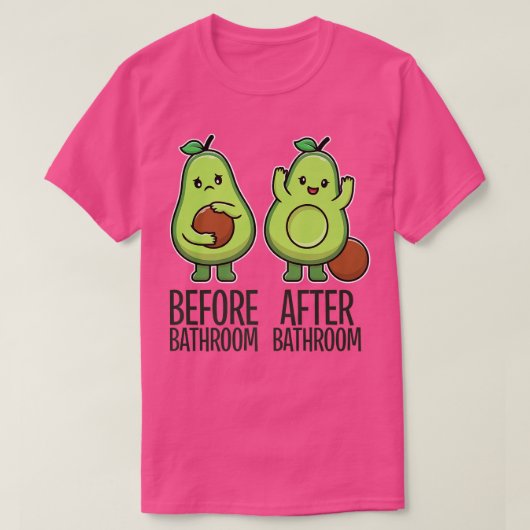 Niedlich Kackend Avocado für Männer Frauen, Vegan, T-Shirt (Design vorne)