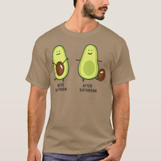 Niedlich Kackend Avocado für Männer Frauen, Vegan, T-Shirt