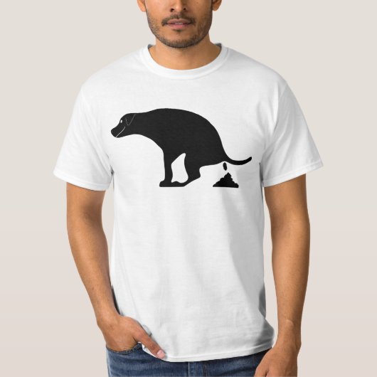 Niedlich kackend Hund T-Shirt (Vorderseite)