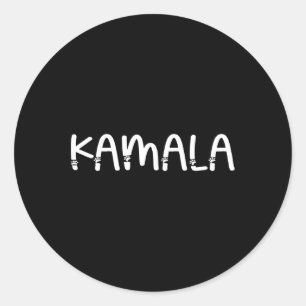 Niedlich Kamala Cat Letter Cool Kamala Design Runder Aufkleber