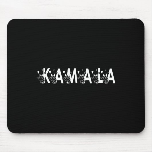 Niedlich Kamala Cat Letter Schriftart Graphic Mousepad (Vorne)