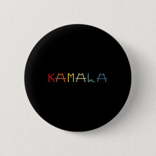 Niedlich Kamala Harris Cat Vintage Schrift Positiv Button