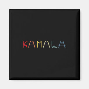 Niedlich Kamala Harris Cat Vintage Schrift Positiv Magnet