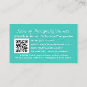 Niedlich Kamera Rosa Zickzack Beruflicher Fotograf Visitenkarte (Rückseite)