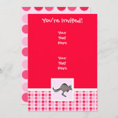 Niedlich Kangaroo Einladung (Vorne/Hinten)