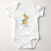 Niedlich Kangaroo - individueller Baby Name Jumpsu Baby Strampler (Vorderseite)