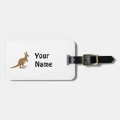 Niedlich Kangaroo und Joey Gepäckanhänger (Vorderseite horizontal)
