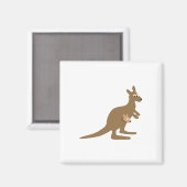 Niedlich Kangaroo und Joey Magnet (Vorderseite/Rückseite)