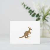 Niedlich Kangaroo und Joey Postkarte (Stehend Vorderseite)