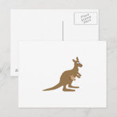 Niedlich Kangaroo und Joey Postkarte (Vorne/Hinten)