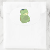 Niedlich Kappa Ovaler Aufkleber (Tasche)
