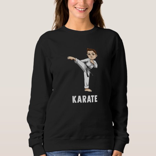 Niedlich Karate Boy Sweatshirt (Vorderseite)