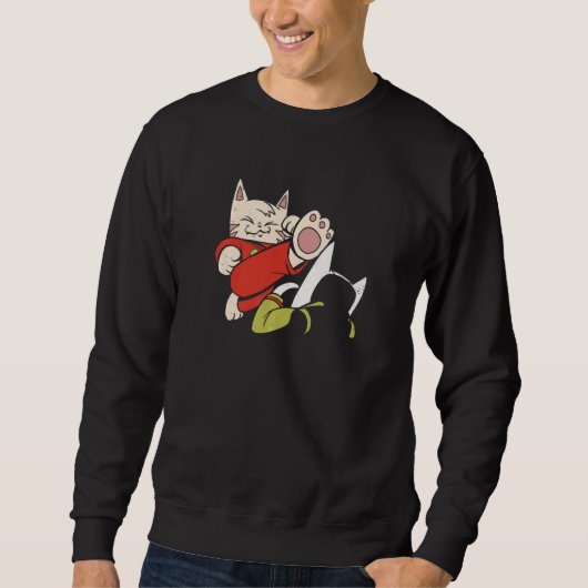 Niedlich Karate Cats Sweatshirt (Vorderseite)