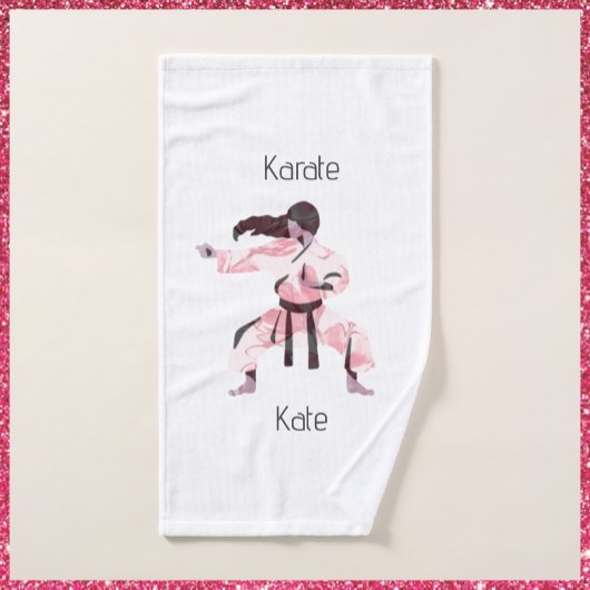 Niedlich Karate Girl Martial Arts Handtuch