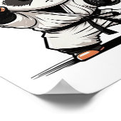 Niedlich Karate Panda Keikogi - Japanische Kampfku Poster (Ecke)