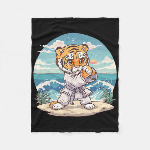 Niedlich Karate Tiger Kickboxing Taekwondo Jiu-jit Fleecedecke