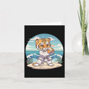 Niedlich Karate Tiger Kickboxing Taekwondo Jiu-jit Karte