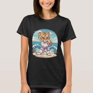 Niedlich Karate Tiger Kickboxing Taekwondo Jiu-jit T-Shirt
