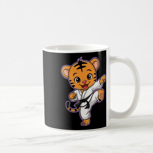 Niedlich Karate Tiger Martial Arts Funny für Kinde Kaffeetasse (Rechts)