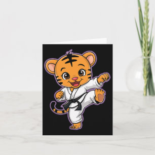 Niedlich Karate Tiger Martial Arts Funny für Kinde Karte