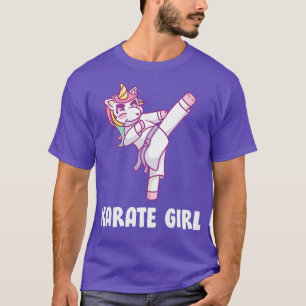 Niedlich Karate Unicorn Girl T-Shirt