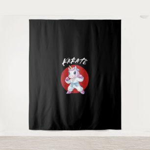 Niedlich Karate Unicorn Tank Top Wandteppich