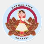 Niedlich Kathak Dance Sticker (Vorderseite)