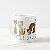 Niedlich Katzen Cartoon Personalisiert Kaffeetasse (Vorderseite Links)