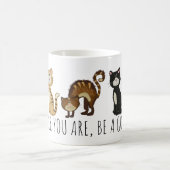 Niedlich Katzen Cartoon Personalisiert Kaffeetasse (Mittel)