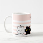 Niedlich Katzen Personalisiert Kaffeetasse (Links)