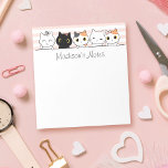 Niedlich Katzen Personalisiert Notizblock<br><div class="desc">Personalisieren Sie dieses Notizblock einfach mit Ihrem individuelle Name und Titel. Das Design umfasst eine Reihe niedlicher handgezeichnet Cartoon-Kätzchen.</div>