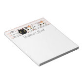 Niedlich Katzen Personalisiert Notizblock (angewinkelt)