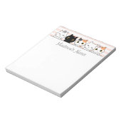 Niedlich Katzen Personalisiert Notizblock (Rotiert)