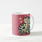 Niedlich Katzen Valentine Kaffeetasse (VorderseiteRechts)