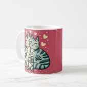Niedlich Katzen Valentine Kaffeetasse (Vorderseite Links)