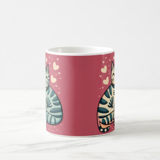 Niedlich Katzen Valentine Kaffeetasse (Mittel)