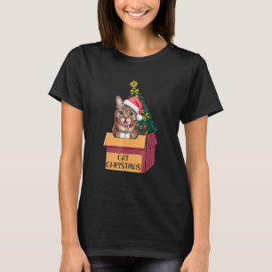 Niedlich Katzen Weihnachtsmannmütze Weihnachten We T-Shirt