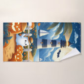 Niedlich, kautisches/kstenförmiges Halloween-Geist Badehandtuch (Badehandtuch)