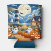 Niedlich, kautisches/kstenförmiges Halloween-Geist Dosenkühler (Rückseite)