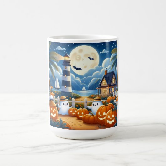 Niedlich, kautisches/kstenförmiges Halloween-Geist Kaffeetasse (Mittel)
