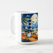 Niedlich, kautisches/kstenförmiges Halloween-Geist Kaffeetasse (Vorderseite Links)