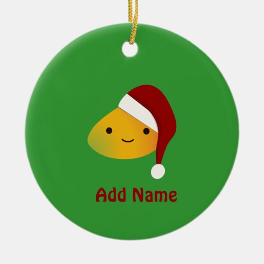 Niedlich Kawai Christmasi Mango Keramikornament (Vorne)