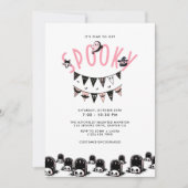 Niedlich Kawai Spooky Time Halloween-Party Einladung (Vorderseite)